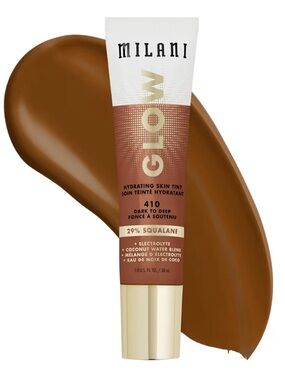 Milani Glow Hydrating Skin Tint - Dark to Deep 410 29% Squalane New